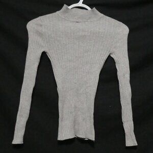 PRIMARK | size 4 | Grey Mock Neck Long Sleeve Knit Sweater